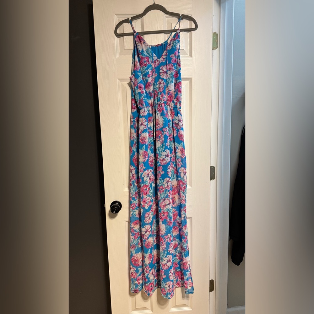 Forever 21 Vibrant Blue and Pink Dress